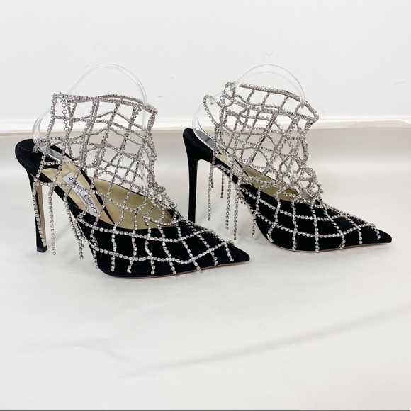 Jimmy Choo Chain Crystal Scotty 110 Heels - Picture 7 of 13